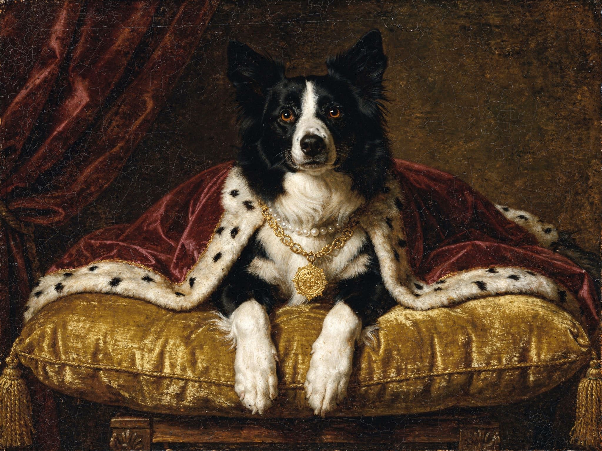 Border Collie als Renaissance edelman